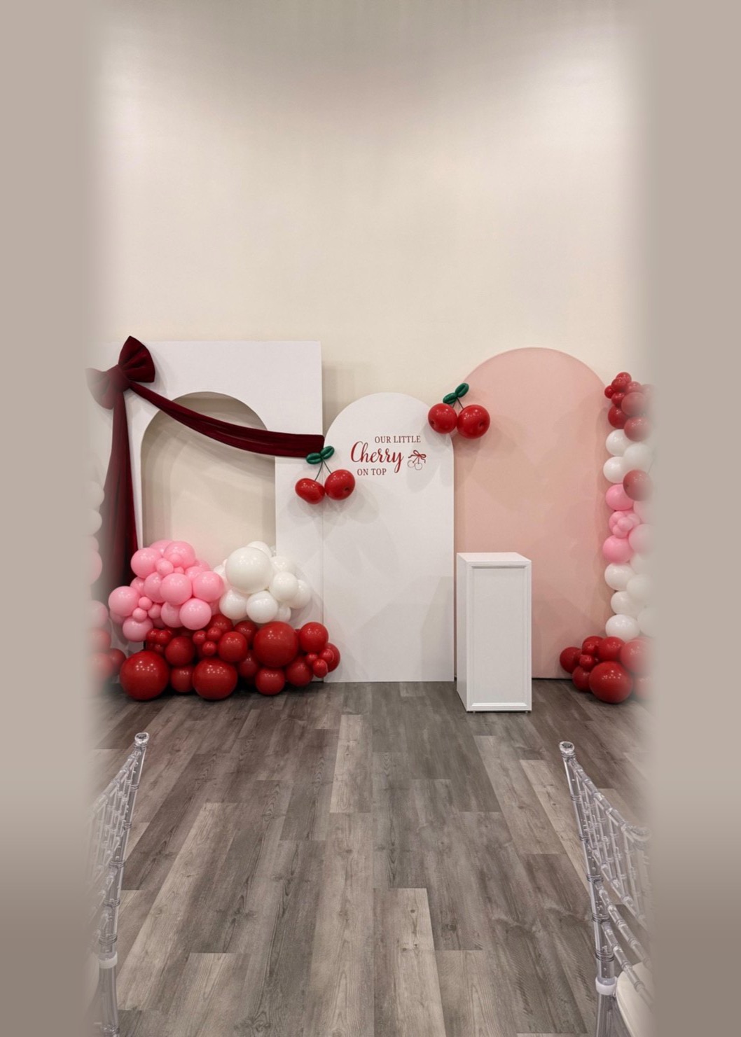 Cherry-themed baby shower